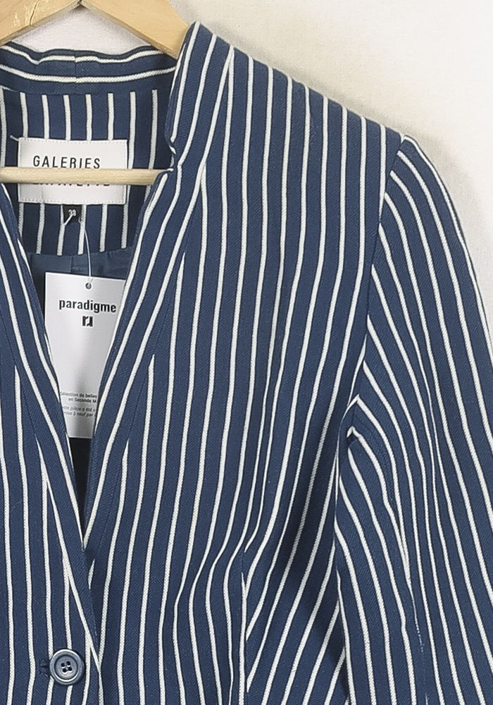 Blazer Bleu et Blanc - Taille M/38 de la marque Galeries Lafayette | PARAD80940 - Vendu par Paradigme - Image 3