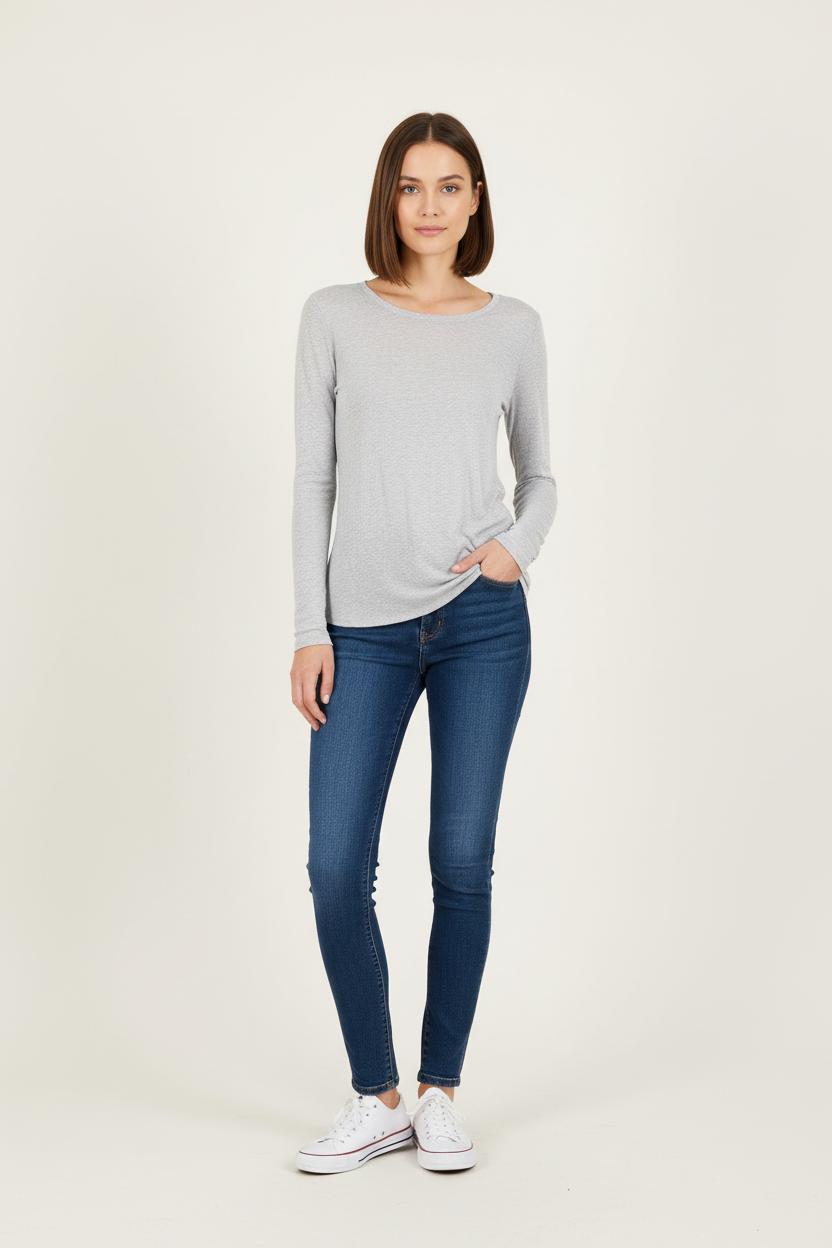 Tee-shirt Manches Longues Gris - Taille XS/34 de la marque Bérénice | PARAD80944 - Vendu par Paradigme - Image 1
