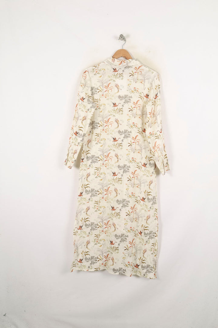 Robe Chemise Beige à Motifs - Taille M/38 de la marque La Fée Maraboutée | PARAD80951 - Vendu par Paradigme - Image 4