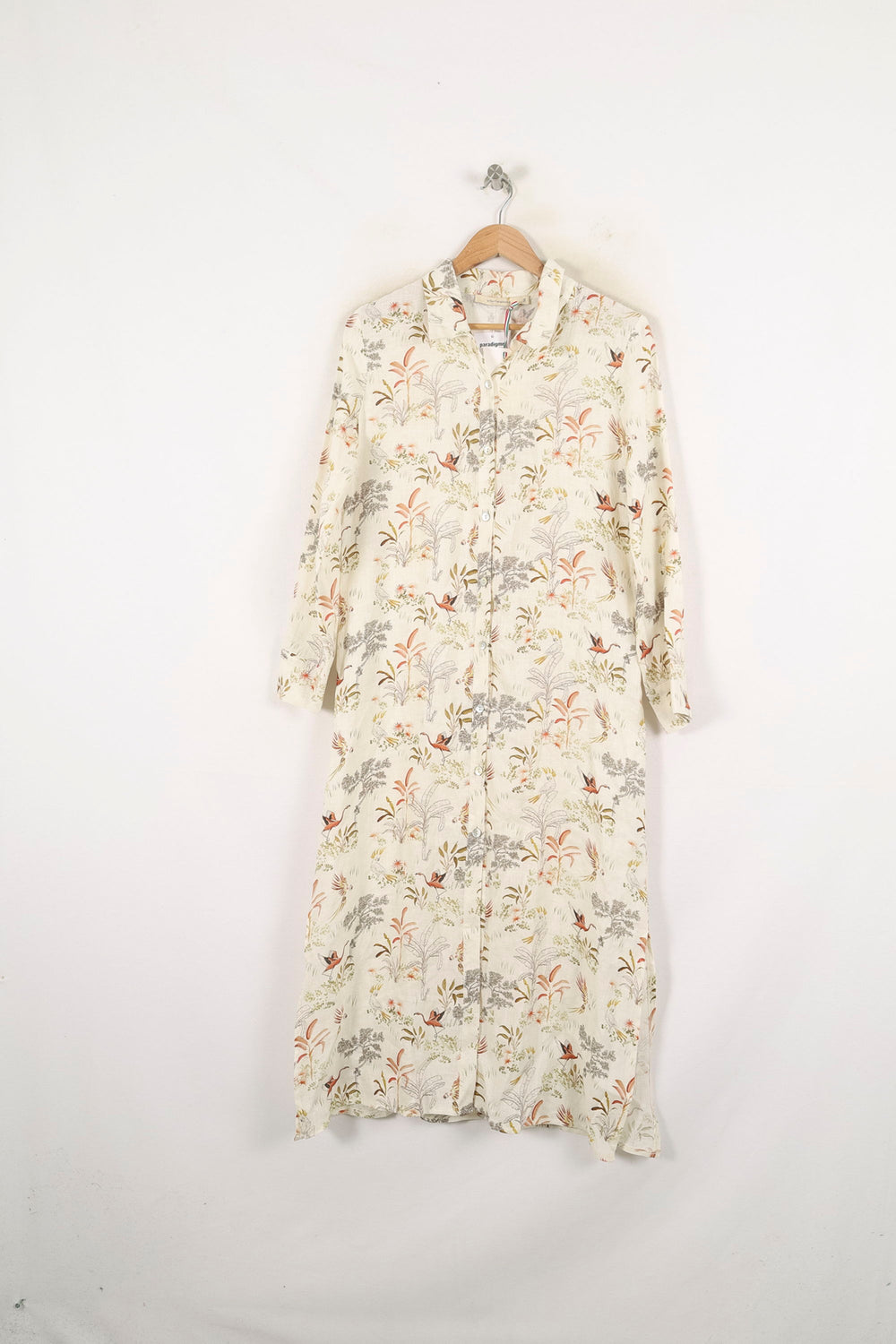 Robe Chemise Beige à Motifs - Taille M/38 de la marque La Fée Maraboutée | PARAD80951 - Vendu par Paradigme - Image 2