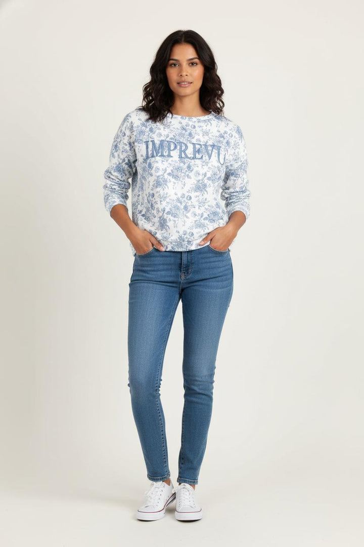 Sweat-shirt Blanc et Bleu - Taille T.U. de la marque Imprevu | PARAD80955 - Vendu par Paradigme - Image 1