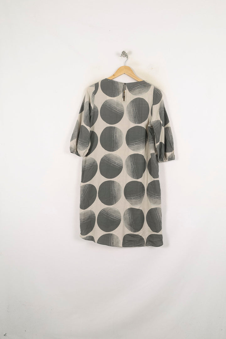 Robe Beige et Grise - Taille M/38 de la marque La Fée Maraboutée | PARAD80964 - Vendu par Paradigme - Image 4