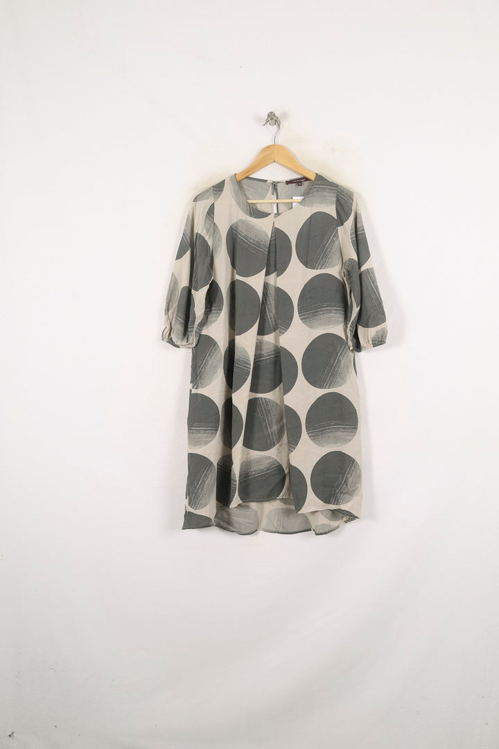 Robe Beige et Grise - Taille M/38 de la marque La Fée Maraboutée | PARAD80964 - Vendu par Paradigme - Image 2