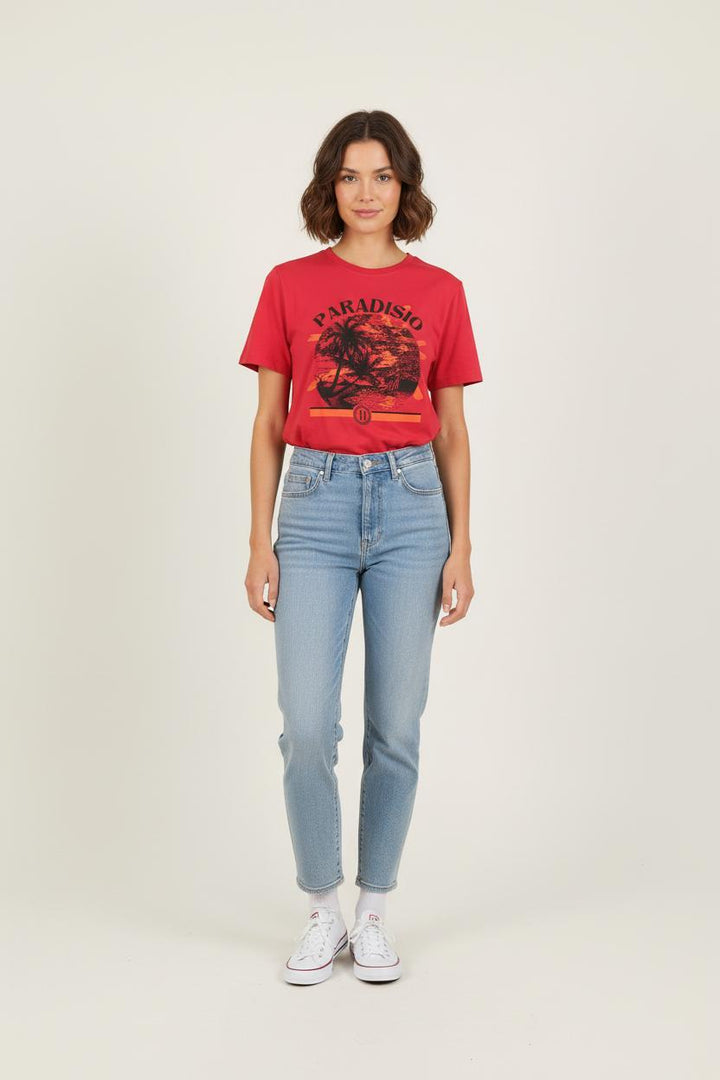 Tee-shirt Rose - Taille L/40 de la marque Tara Jarmon | PARAD80965 - Vendu par Paradigme - Image 1