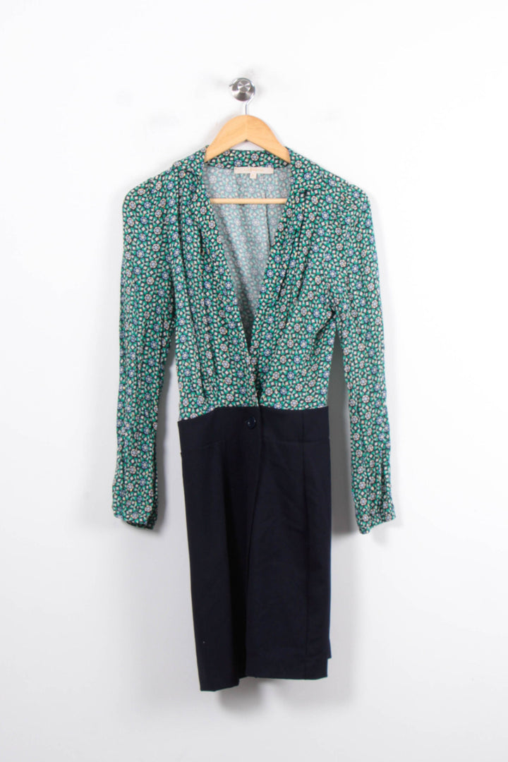 Robe Fleurie et Noire - Taille S/36 de la marque La Fée Maraboutée | PARAD80970 - Vendu par Paradigme - Image 2