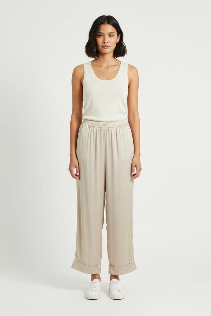 Pantalon Large Beige - Taille M/38 de la marque American Vintage | PARAD80977 - Vendu par Paradigme - Image 1