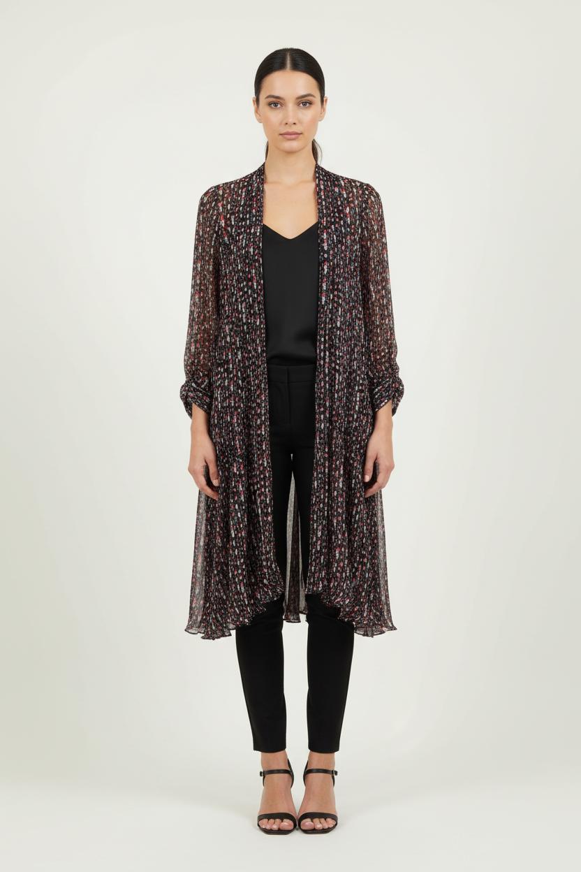 Robe Fluide Noire et Rouge - Taille S/36 de la marque The Kooples | PARAD80994 - Vendu par Paradigme - Image 1