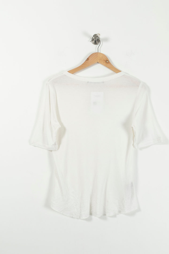 Tee-shirt Blanc - Taille L/40 de la marque Comptoir des Cotonniers | PARAD81010 - Vendu par Paradigme - Image 4
