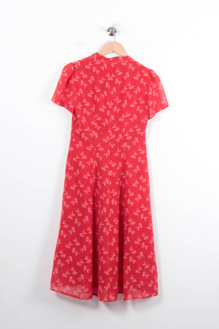 Robe Midi Rouge - Taille S/36 de la marque The Kooples | PARAD81012 - Vendu par Paradigme - Image 4