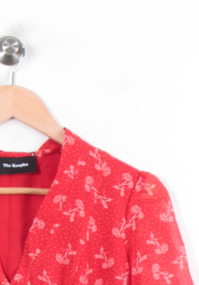 Robe Midi Rouge - Taille S/36 de la marque The Kooples | PARAD81012 - Vendu par Paradigme - Image 3