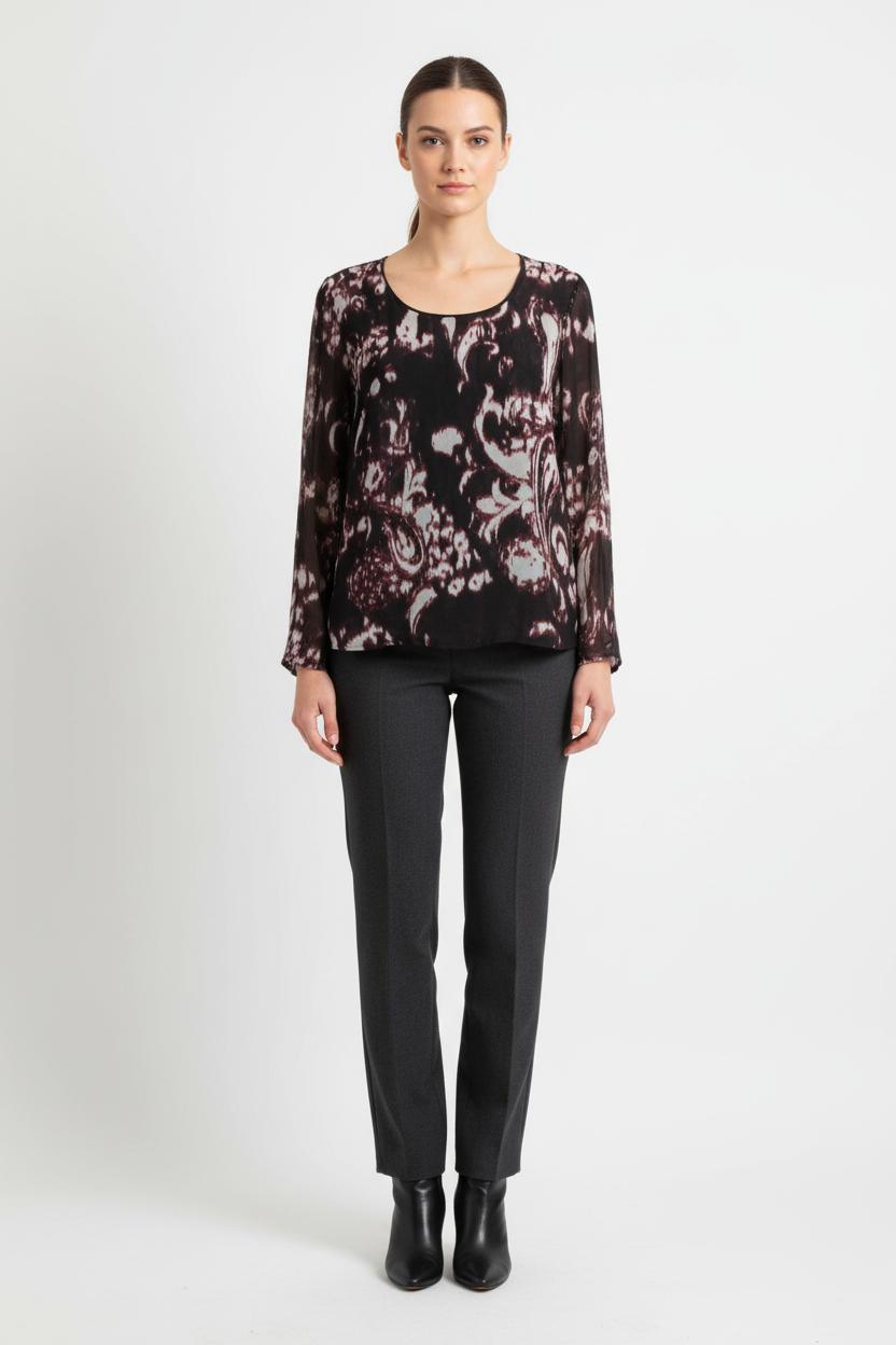 Blouse Noire et Blanche - Taille L/40 de la marque Diega | PARAD81019 - Vendu par Paradigme - Image 1