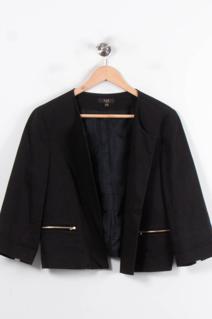 Veste Courte Noire - Taille XXL/44 de la marque Maison 123 | PARAD81036 - Vendu par Paradigme - Image 2