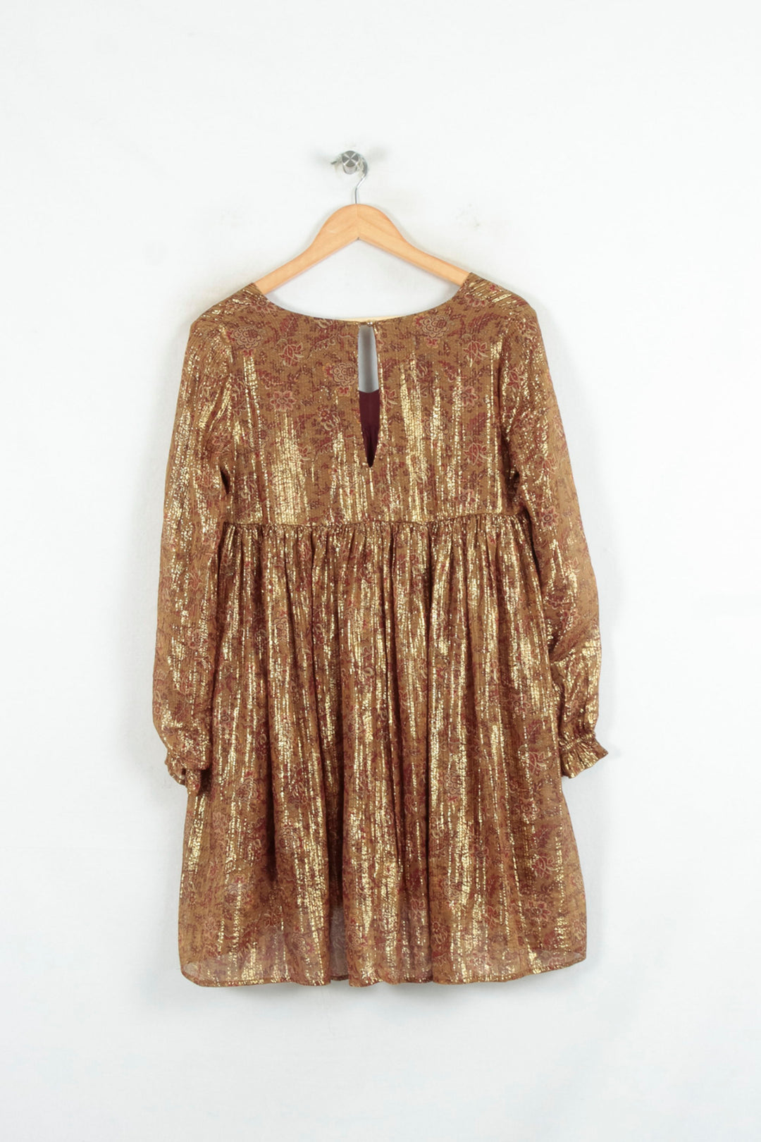 Robe Courte Dorée et Marron - Taille XS/34 de la marque Louise Misha | PARAD81040 - Vendu par Paradigme - Image 4