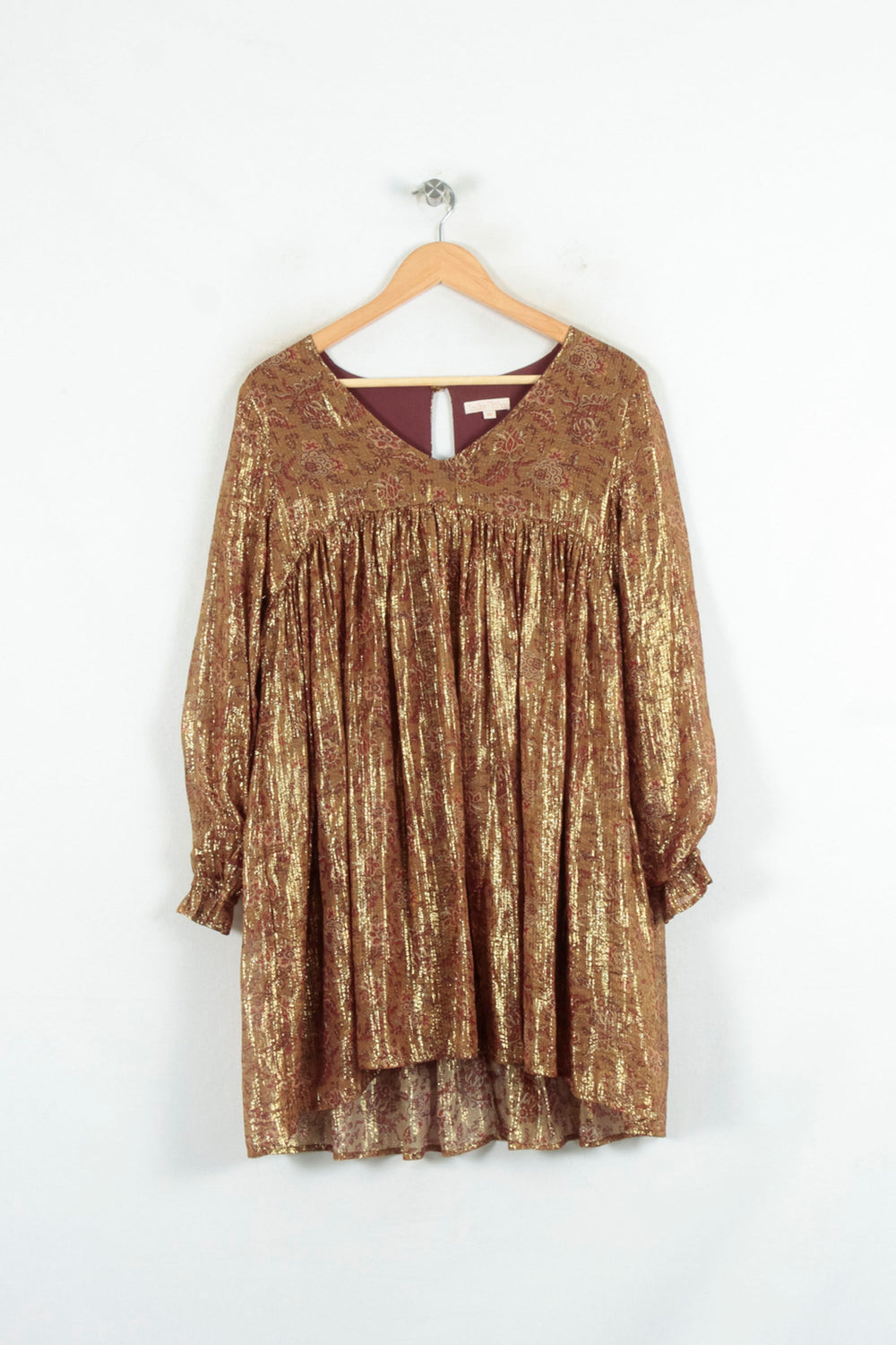 Robe Courte Dorée et Marron - Taille XS/34 de la marque Louise Misha | PARAD81040 - Vendu par Paradigme - Image 2