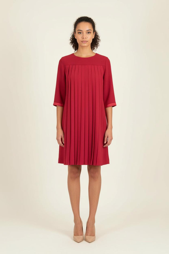 Robe Plissée Bordeaux - Taille S/36 de la marque Claudie Pierlot | PARAD81048 - Vendu par Paradigme - Image 1