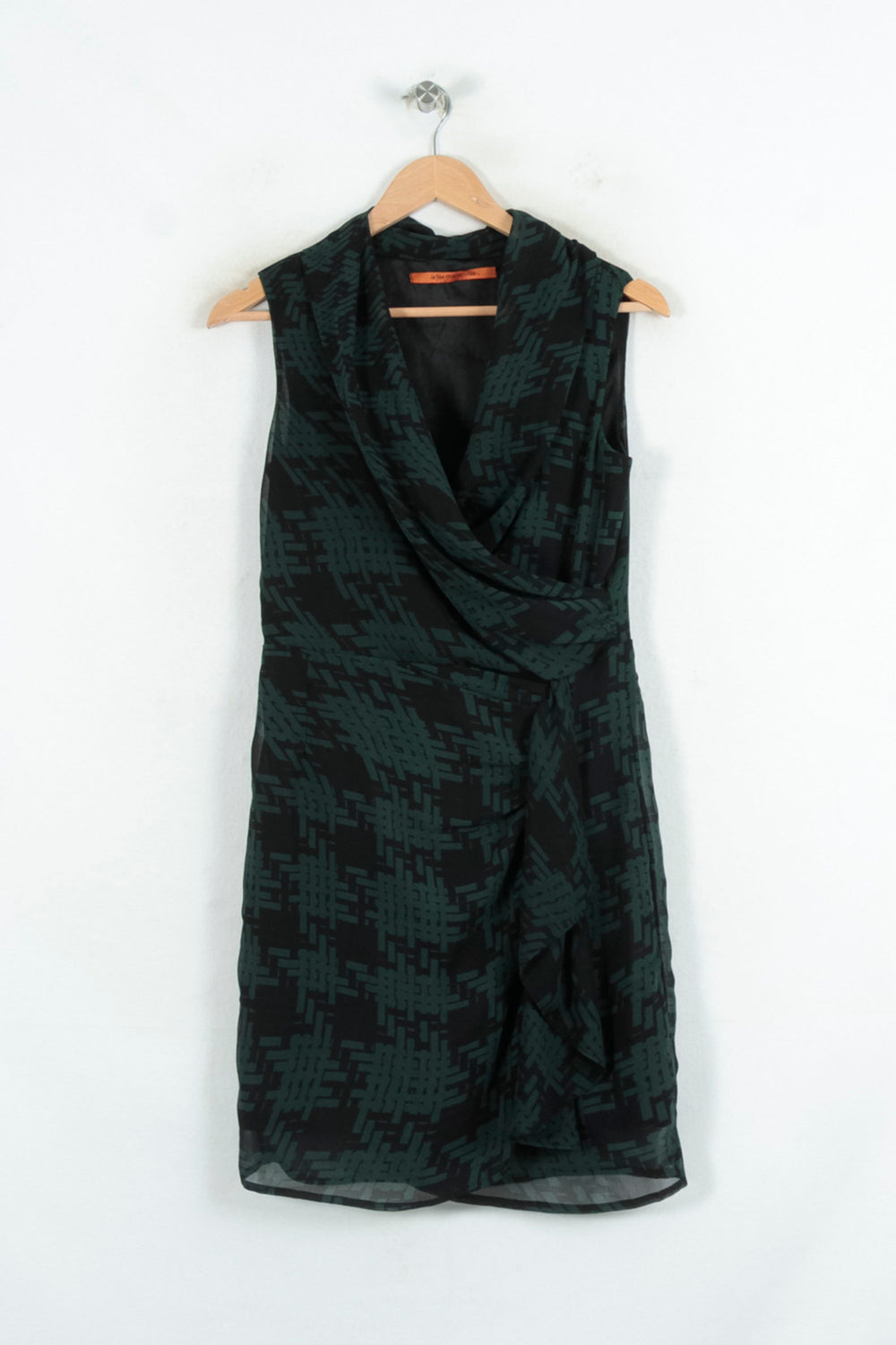 Robe Sans Manches Verte et Noire - Taille S/36 de la marque La Fée Maraboutée | PARAD81064 - Vendu par Paradigme - Image 2