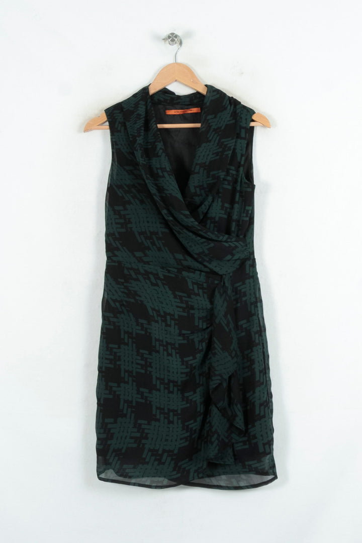 Robe Sans Manches Verte et Noire - Taille S/36 de la marque La Fée Maraboutée | PARAD81064 - Vendu par Paradigme - Image 2