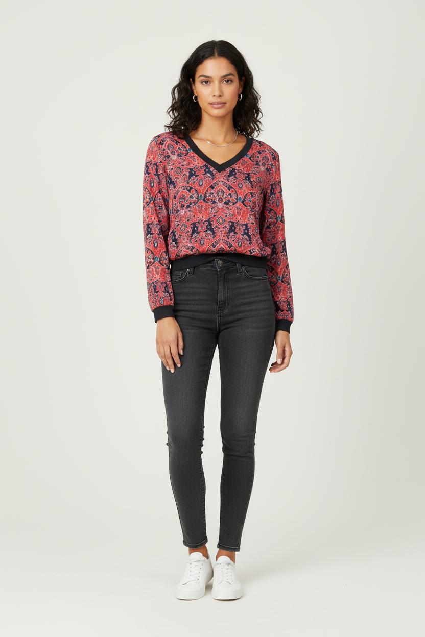 Blouse Multicolore - Taille S/36 de la marque La Fée Maraboutée | PARAD81066 - Vendu par Paradigme - Image 1