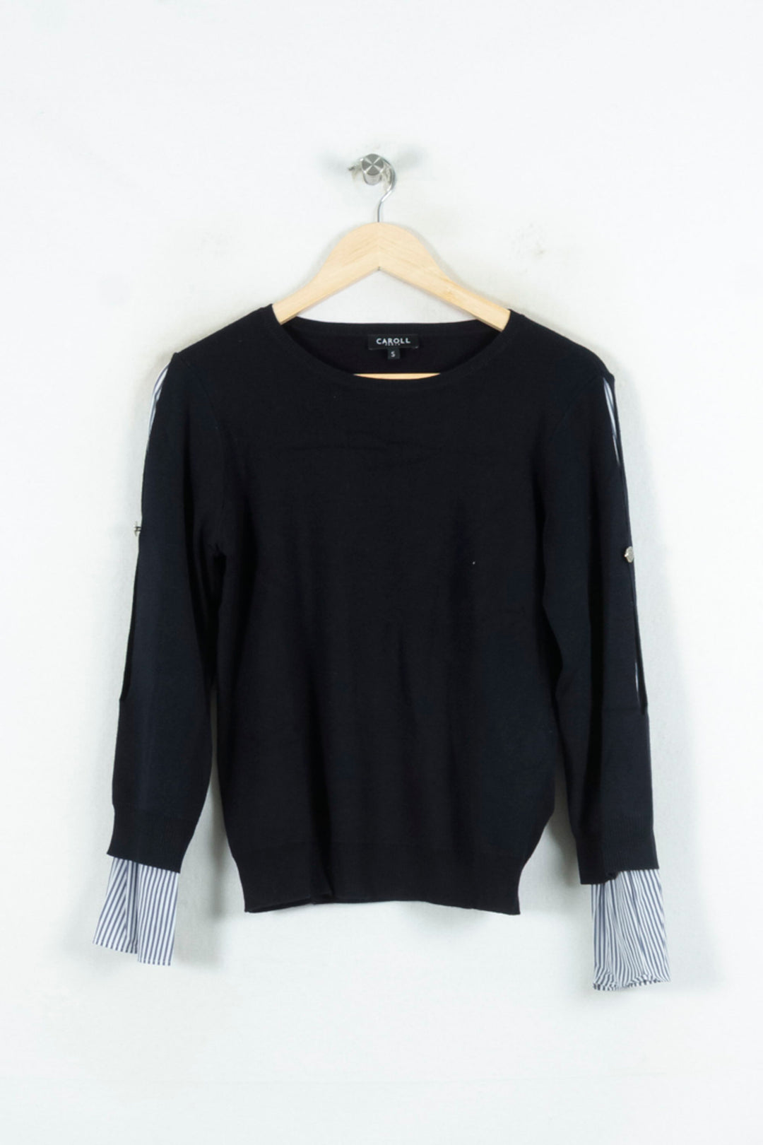 Pull Bleu et Blanc - Taille S/36 de la marque Caroll | PARAD81070 - Vendu par Paradigme - Image 2