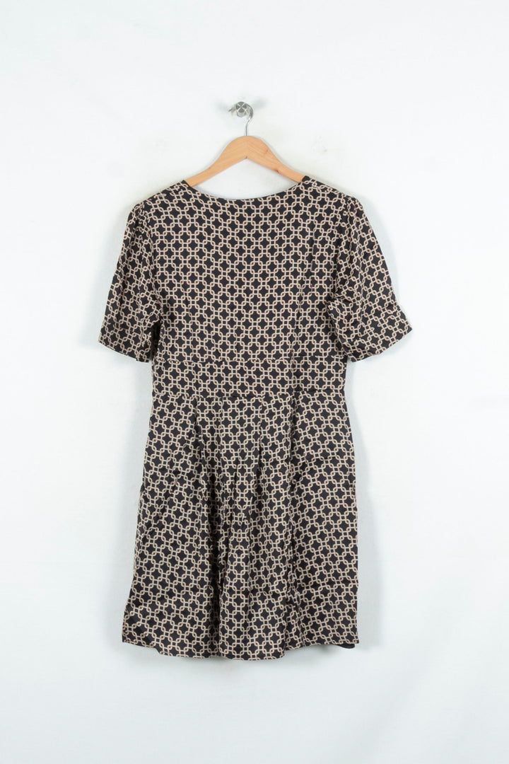 Robe Noire et Beige - Taille L/40 de la marque La Fée Maraboutée | PARAD81072 - Vendu par Paradigme - Image 4