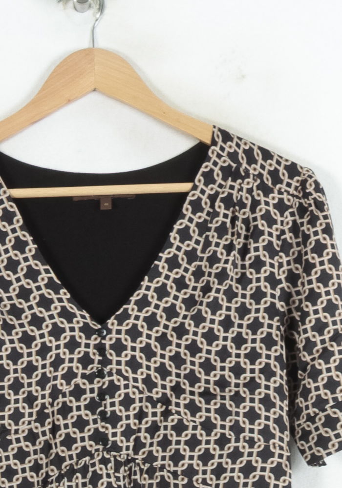 Robe Noire et Beige - Taille L/40 de la marque La Fée Maraboutée | PARAD81072 - Vendu par Paradigme - Image 3