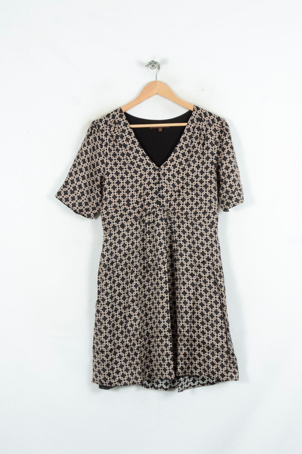 Robe Noire et Beige - Taille L/40 de la marque La Fée Maraboutée | PARAD81072 - Vendu par Paradigme - Image 2