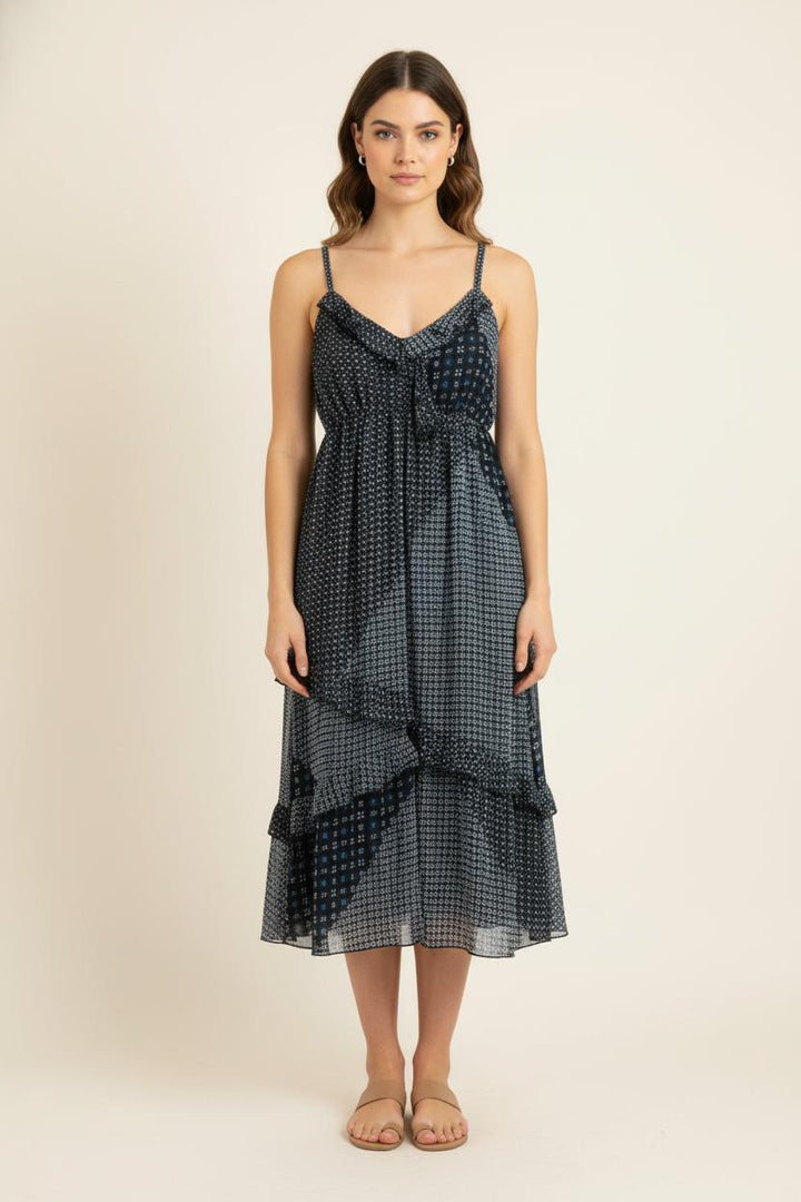 Robe Longue Bleue - Taille M/38 de la marque La Fée Maraboutée | PARAD81075 - Vendu par Paradigme - Image 1
