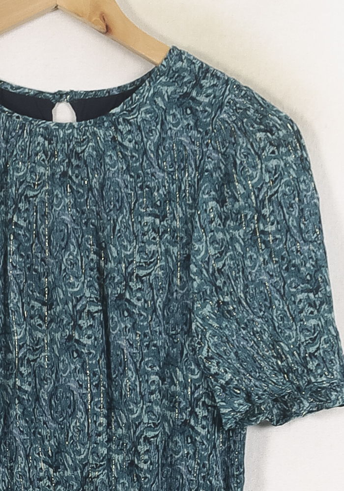 Robe Imprimée Bleue - Taille M/38 de la marque Maison 123 | PARAD81083 - Vendu par Paradigme - Image 3