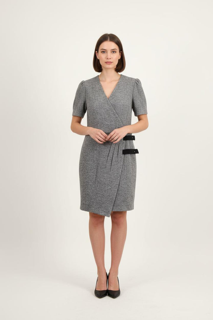 Robe Portefeuille Grise - Taille L/40 de la marque Bérénice | PARAD81086 - Vendu par Paradigme - Image 1