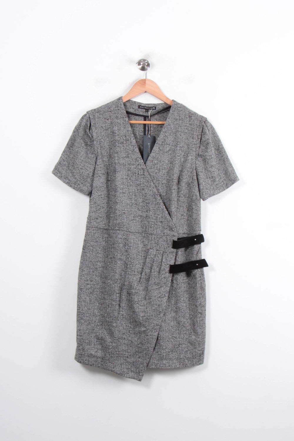 Robe Portefeuille Grise - Taille L/40 de la marque Bérénice | PARAD81086 - Vendu par Paradigme - Image 2