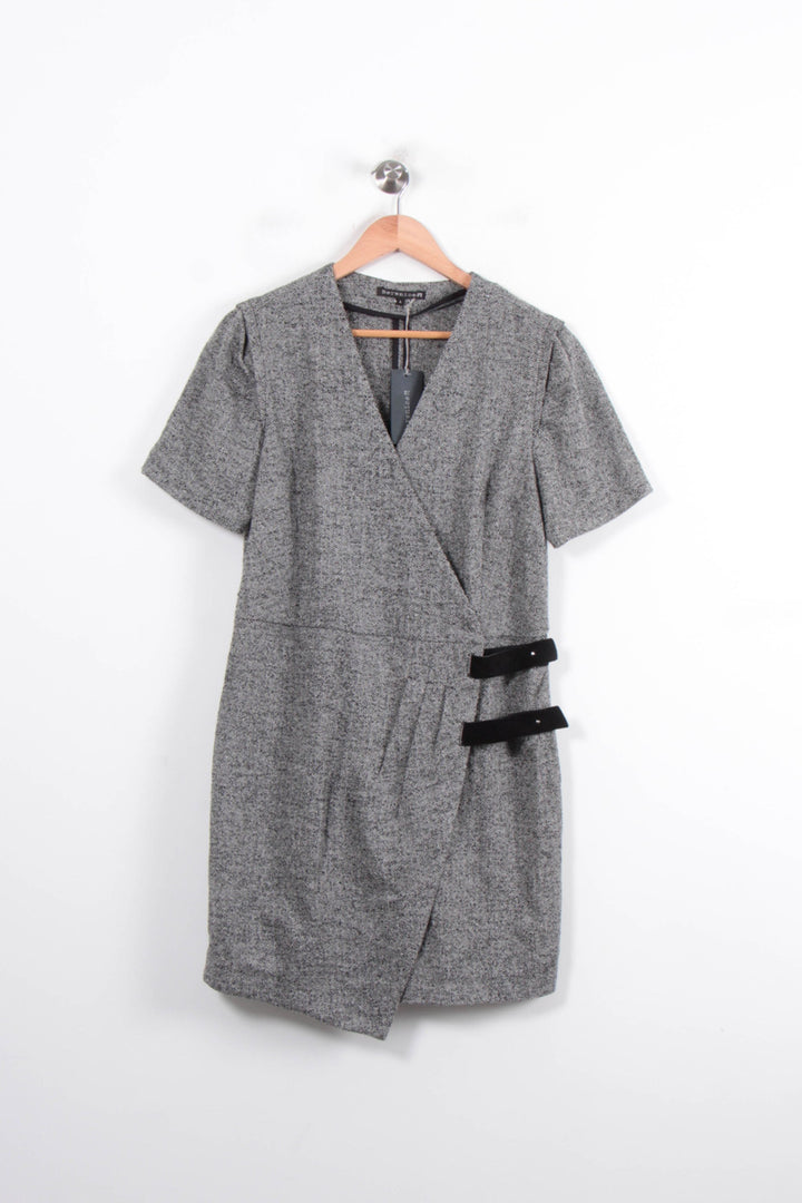 Robe Portefeuille Grise - Taille L/40 de la marque Bérénice | PARAD81086 - Vendu par Paradigme - Image 2
