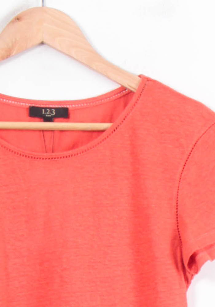 Tee-shirt Orange - Taille M/38 de la marque Maison 123 | PARAD81101 - Vendu par Paradigme - Image 3