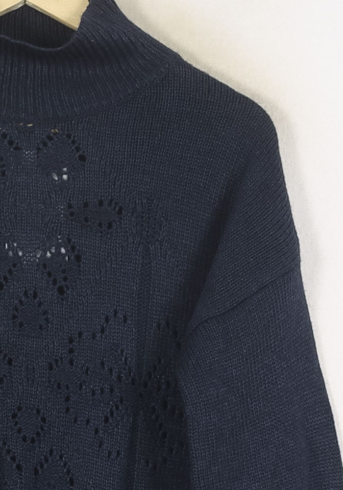 Pull Bleu - Taille S/36 de la marque La Fée Maraboutée | PARAD81109 - Vendu par Paradigme - Image 3