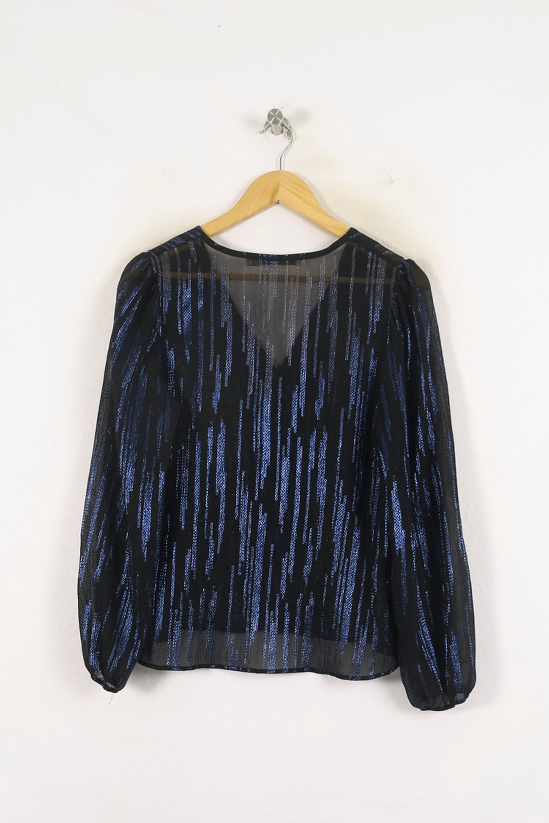 Blouse Noire et Bleue - Taille S/36 de la marque La Fée Maraboutée | PARAD81110 - Vendu par Paradigme - Image 4