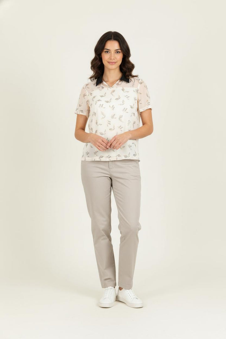 Chemisier Beige et Noir - Taille XS/34 de la marque One Step | PARAD81112 - Vendu par Paradigme - Image 1
