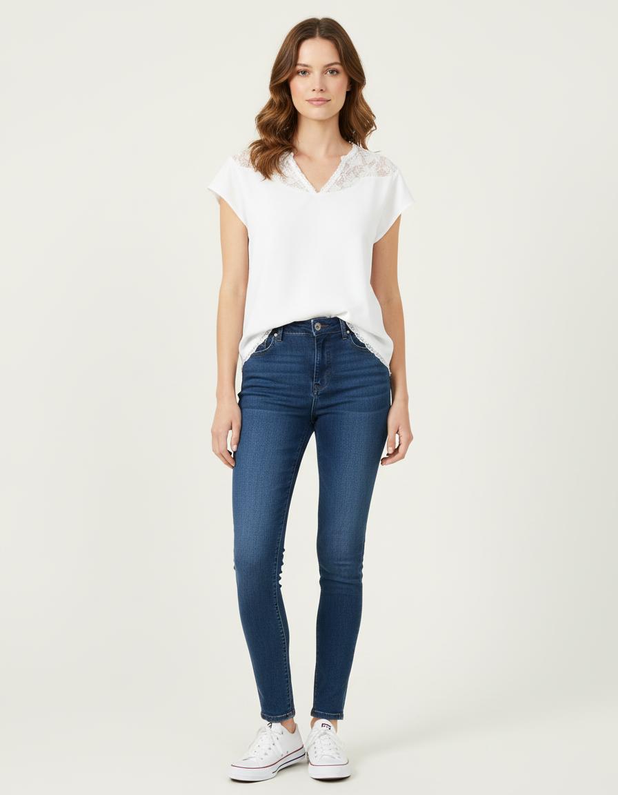 T-shirt Blanc - Taille XS/34 de la marque One Step | PARAD81113 - Vendu par Paradigme - Image 1