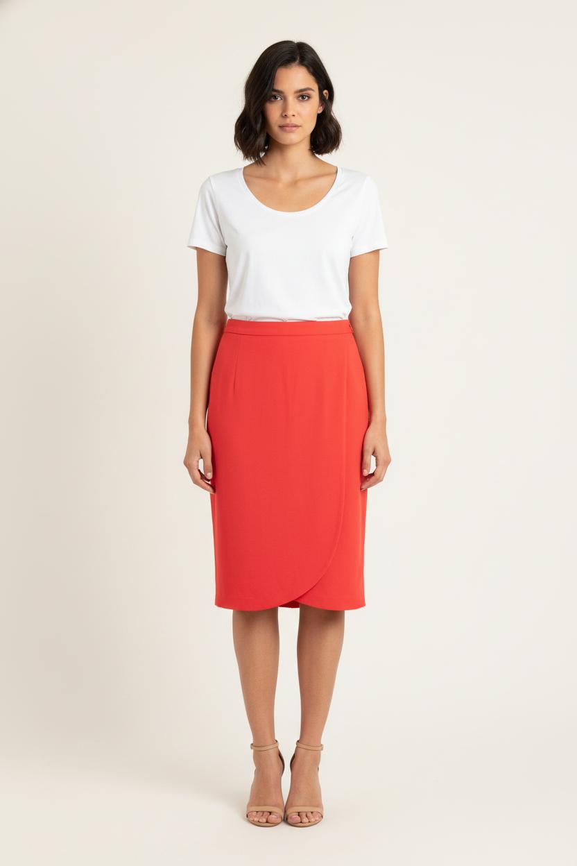 Jupe Crayon Orange - Taille XS/34 de la marque One Step | PARAD81116 - Vendu par Paradigme - Image 1