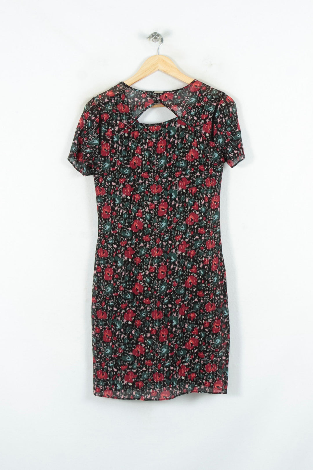 Robe Fleurie Noire et Rouge - Taille XS/34 de la marque One Step | PARAD81118 - Vendu par Paradigme - Image 4