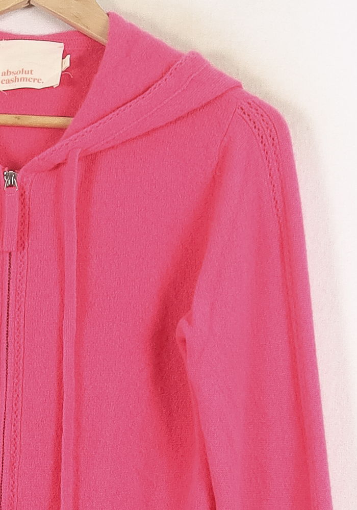 Gilet à Capuche Rose - Taille M/38 de la marque Absolut Cashmere | PARAD81122 - Vendu par Paradigme - Image 3