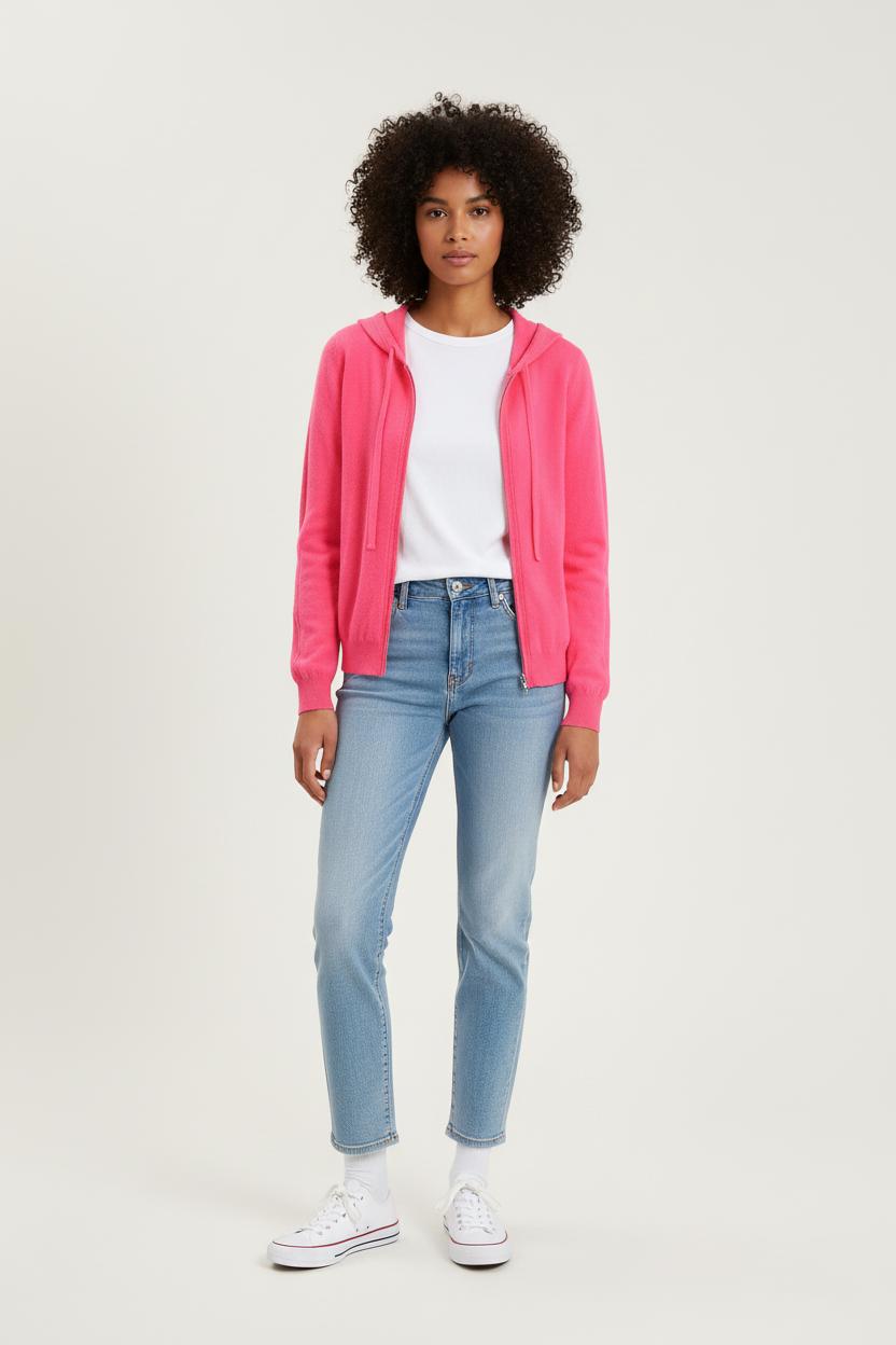 Gilet à Capuche Rose - Taille M/38 de la marque Absolut Cashmere | PARAD81122 - Vendu par Paradigme - Image 1
