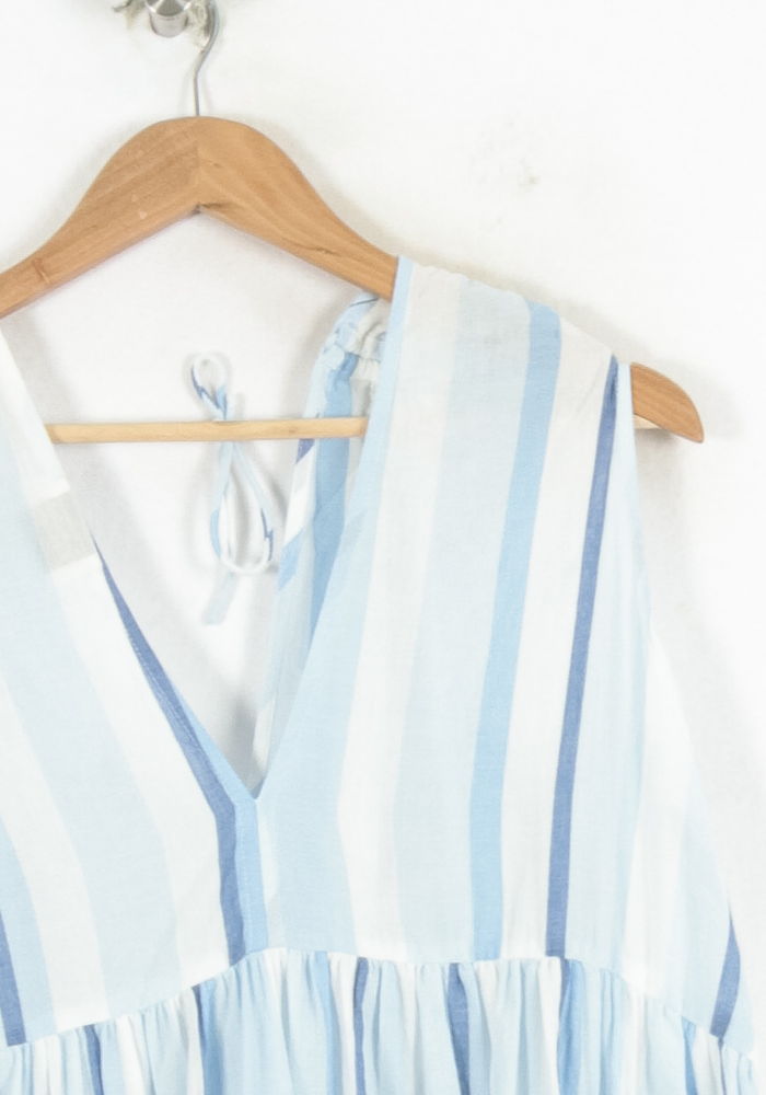 Robe Courte Bleue et Blanche - Taille M/38 de la marque Claudie Pierlot | PARAD81143 - Vendu par Paradigme - Image 3