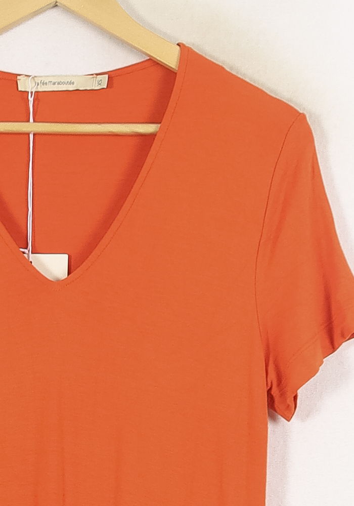 Robe Orange - Taille S/36 de la marque La Fée Maraboutée | PARAD81148 - Vendu par Paradigme - Image 3