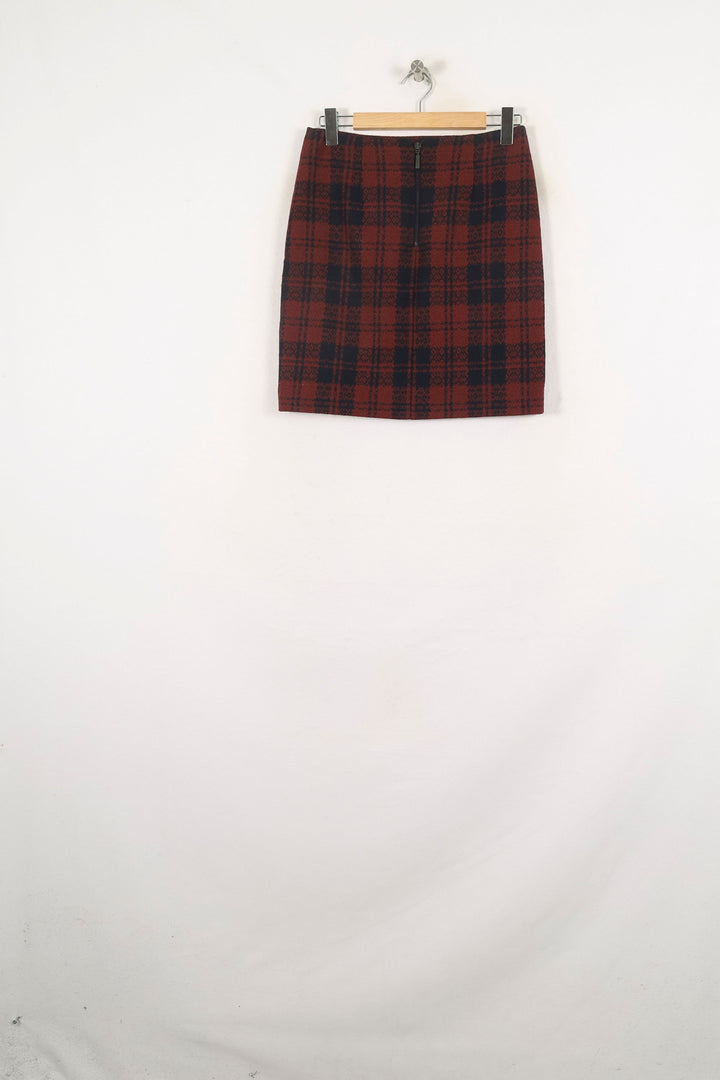 Jupe Droite Bordeaux et Noire - Taille S/36 de la marque Maison 123 | PARAD81153 - Vendu par Paradigme - Image 4