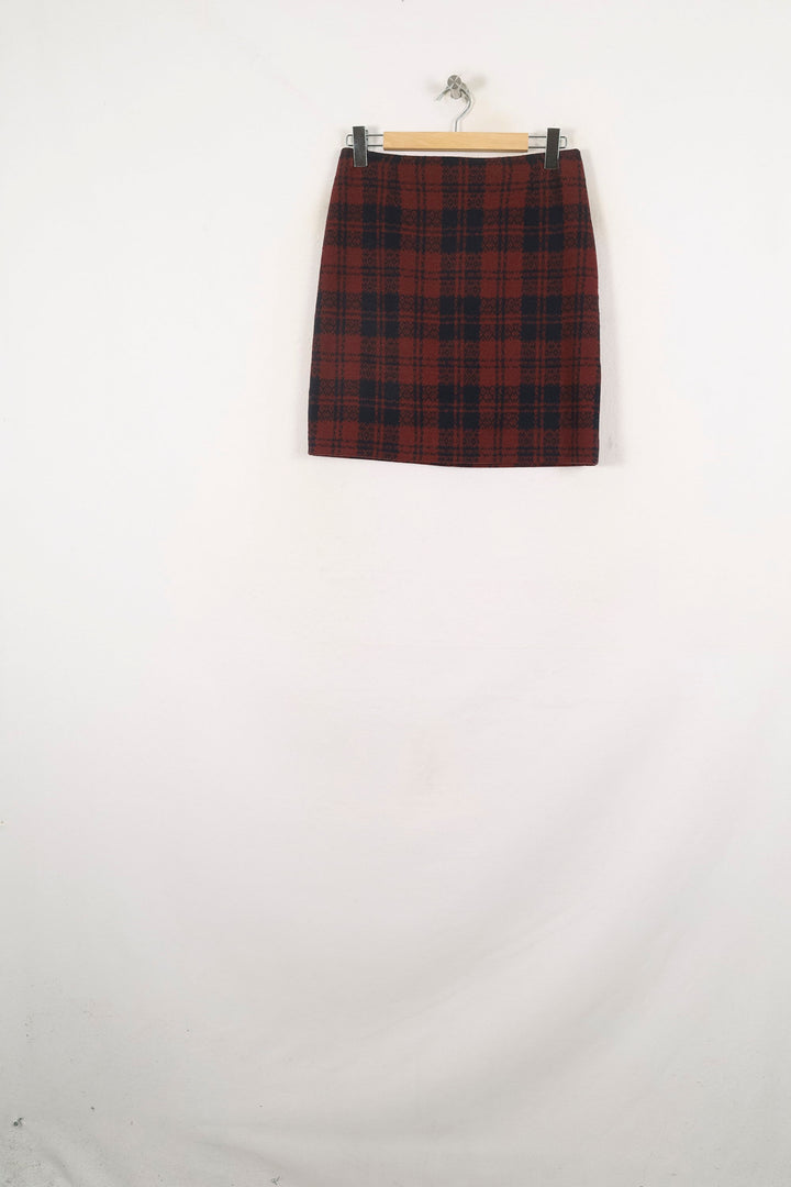 Jupe Droite Bordeaux et Noire - Taille S/36 de la marque Maison 123 | PARAD81153 - Vendu par Paradigme - Image 2
