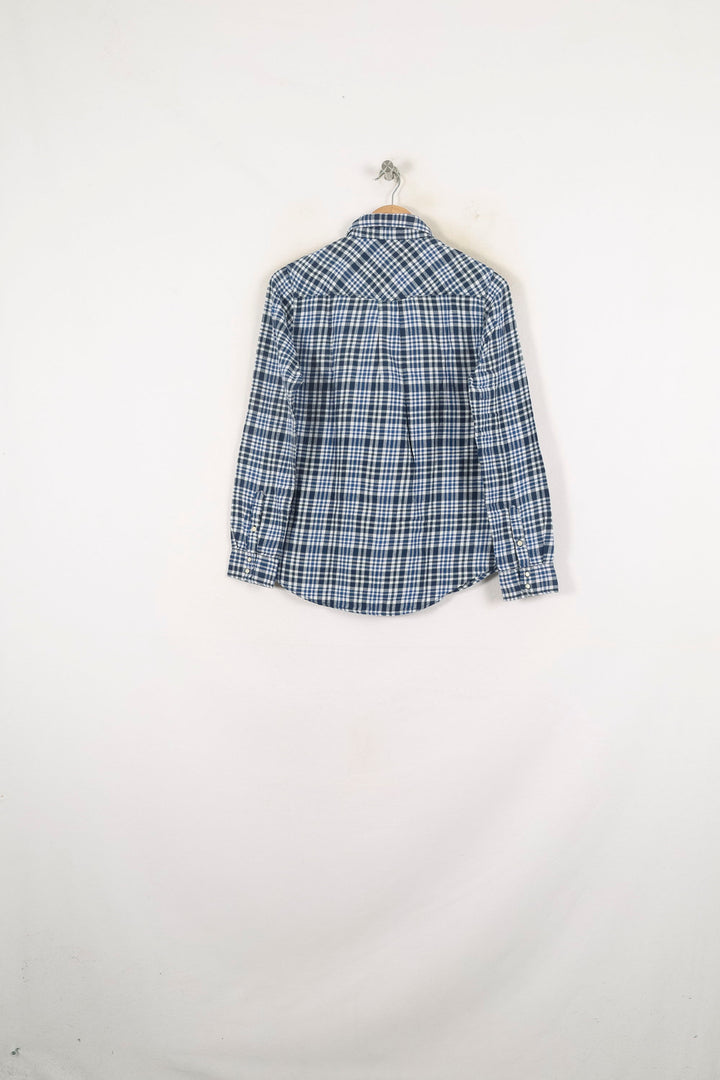 Chemise à Carreaux Bleue et Blanche - Taille S/36 de la marque Lee | PARAD81154 - Vendu par Paradigme - Image 4