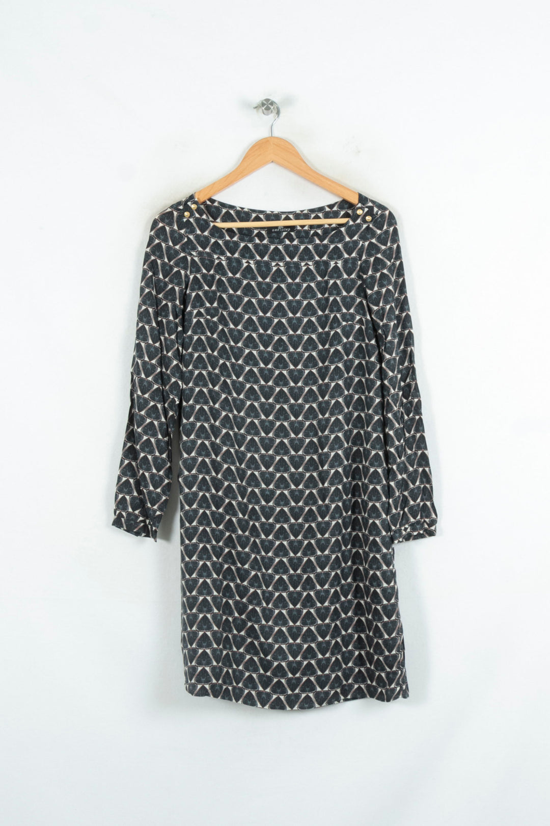 Robe Droite Noire et Blanche - Taille S/36 de la marque One Step | PARAD81185 - Vendu par Paradigme - Image 2