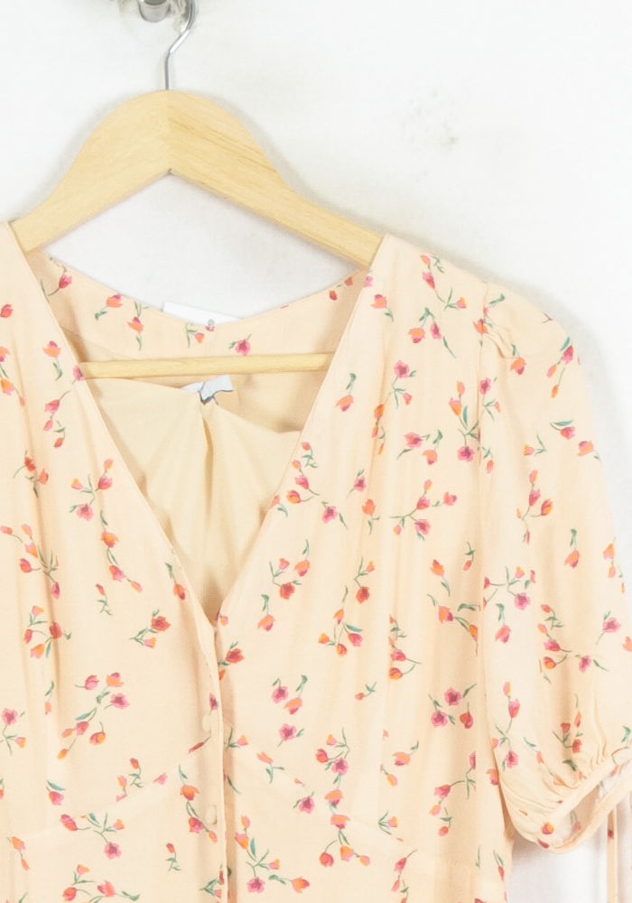 Robe Écrue à Fleurs Roses - Taille XS/34 de la marque Petite Mendigote | PARAD81194 - Vendu par Paradigme - Image 3