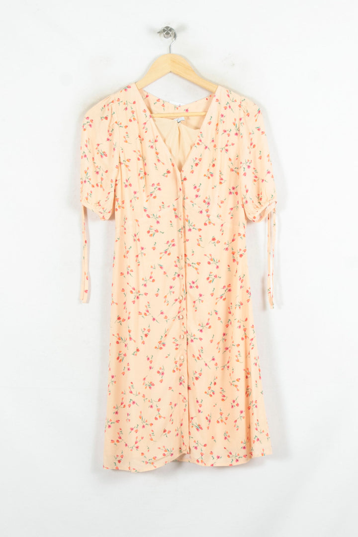 Robe Écrue à Fleurs Roses - Taille XS/34 de la marque Petite Mendigote | PARAD81194 - Vendu par Paradigme - Image 2