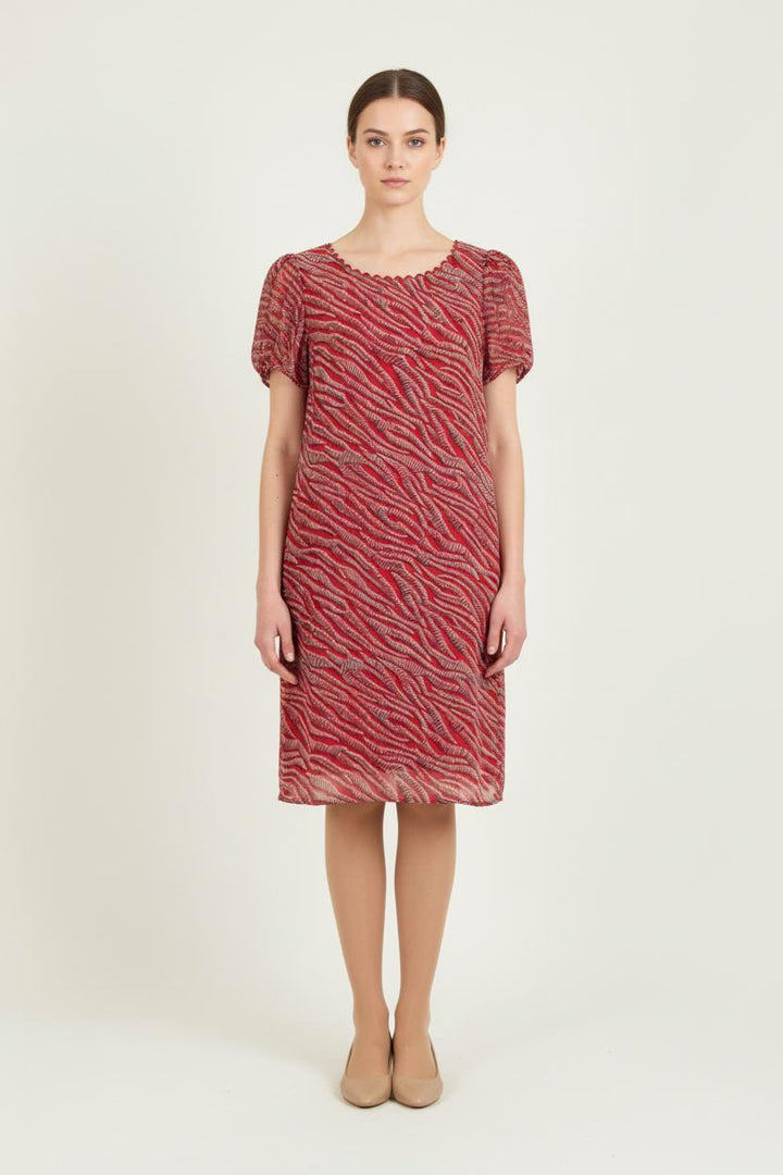 Robe Droite Rouge et Blanche - Taille S/36 de la marque One Step | PARAD81198 - Vendu par Paradigme - Image 1