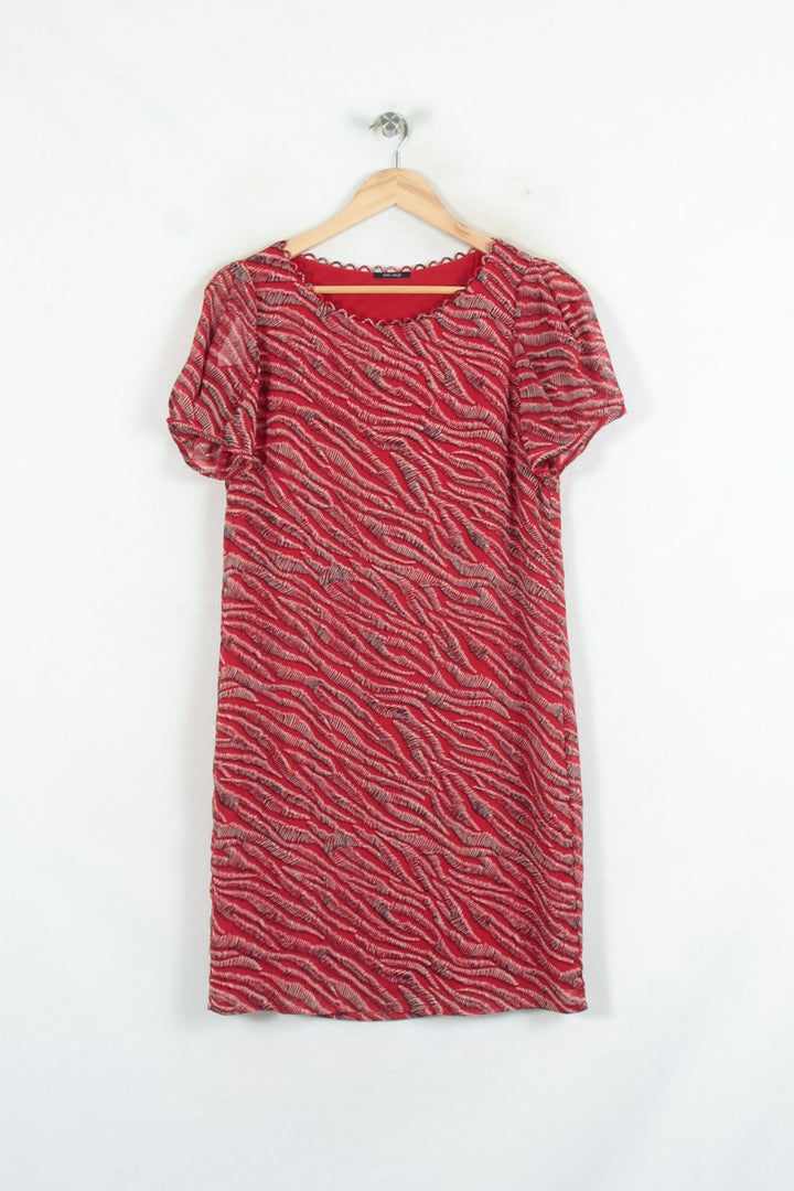 Robe Droite Rouge et Blanche - Taille S/36 de la marque One Step | PARAD81198 - Vendu par Paradigme - Image 2